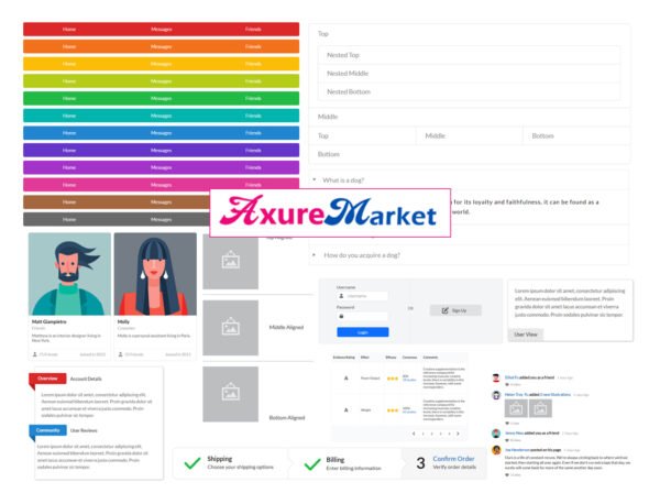 Semantic UI Axure Widget Library
